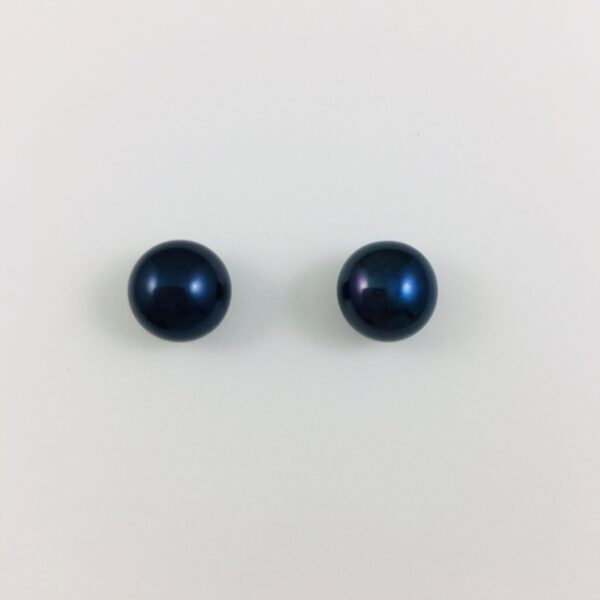9mm Navy Pearl Earrings E009N