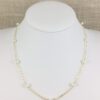 White Coin Pearl and Gold Chain Pearl Necklace N1237 - Image 2