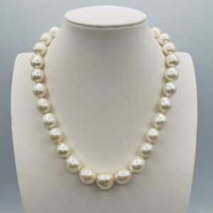 Large White Edison Pearl Necklace N2559