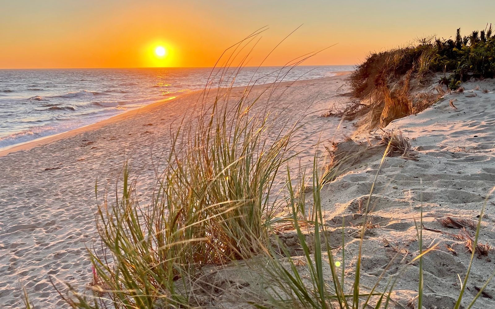 Sunrise on beautiful Nantucket beach