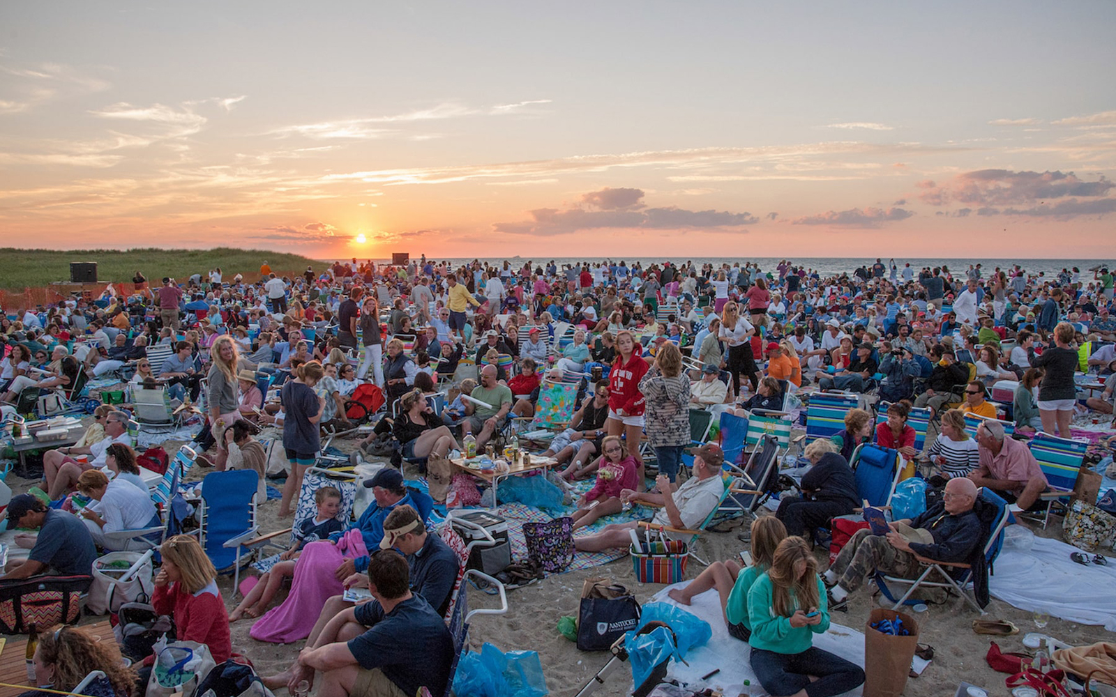 Seasonal event crowd in Nantucket