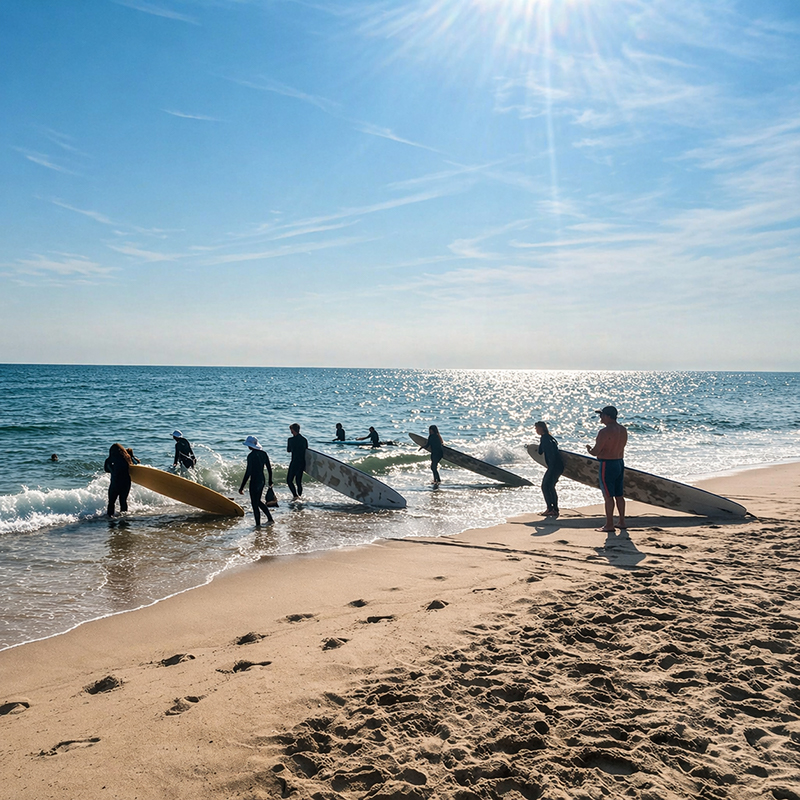 surfers on Nantucket