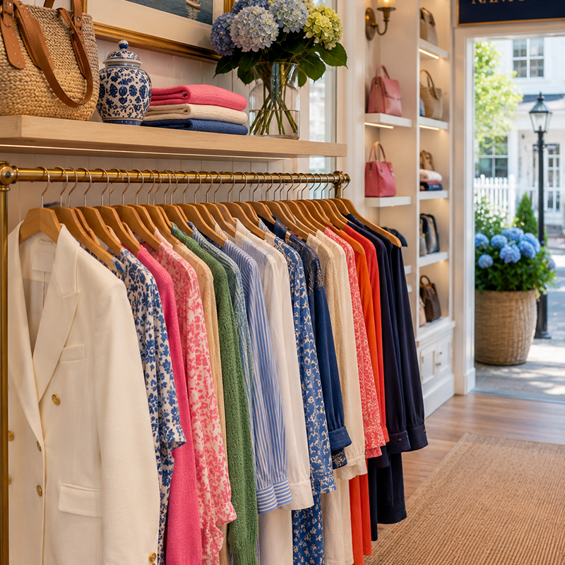 Boutique shopping in downtown Nantucket