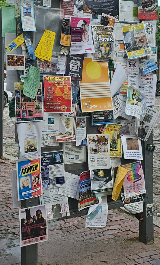 Nantucket Community Bulletin board Downtown Nantucket